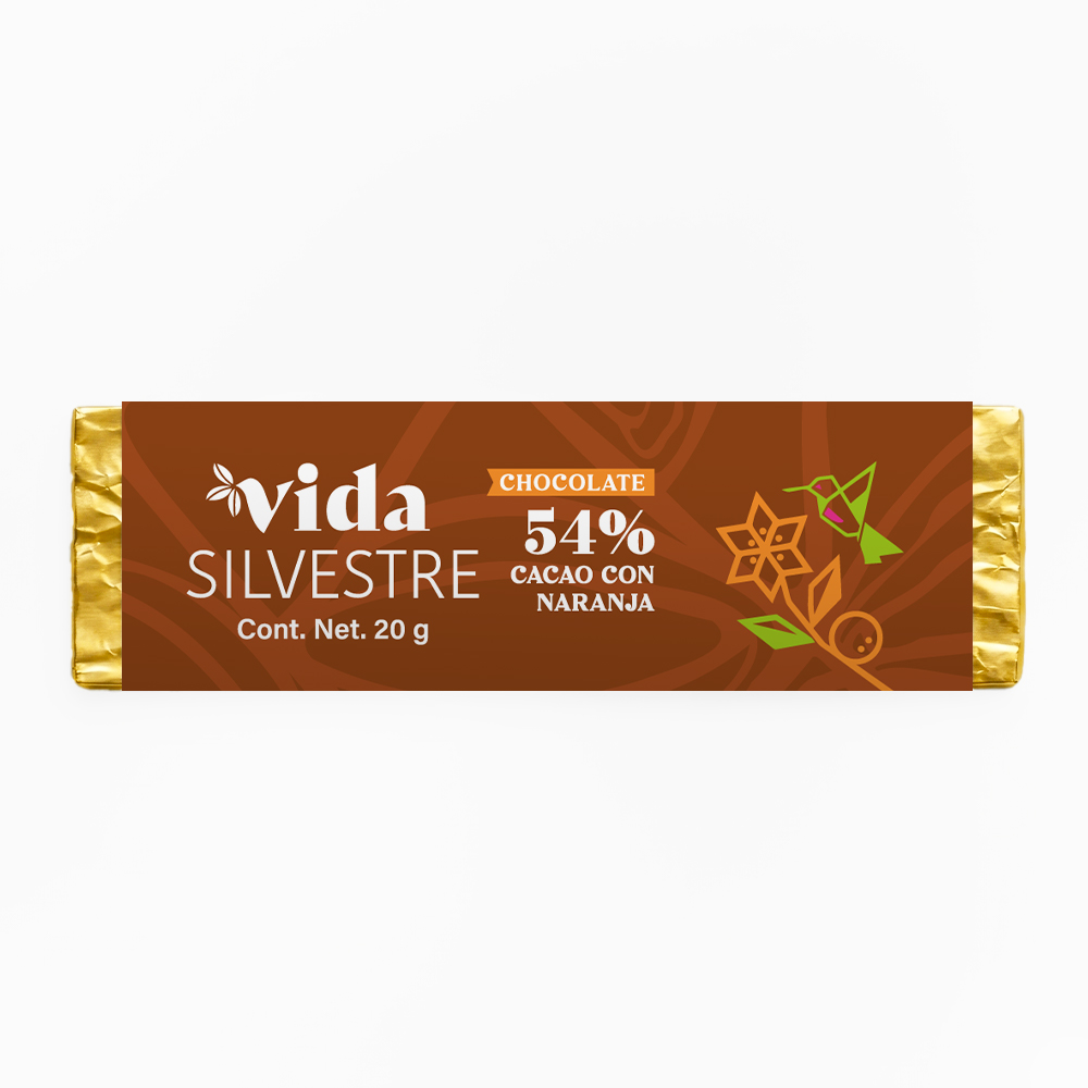 Barrita 54% Cacao con Naranja